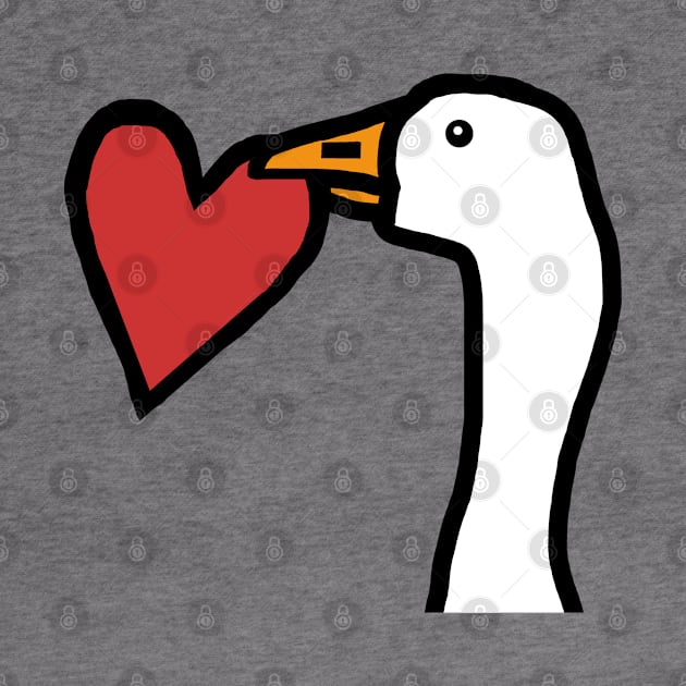 Game Goose Stealing a Heart on Valentines Day Portrait by ellenhenryart